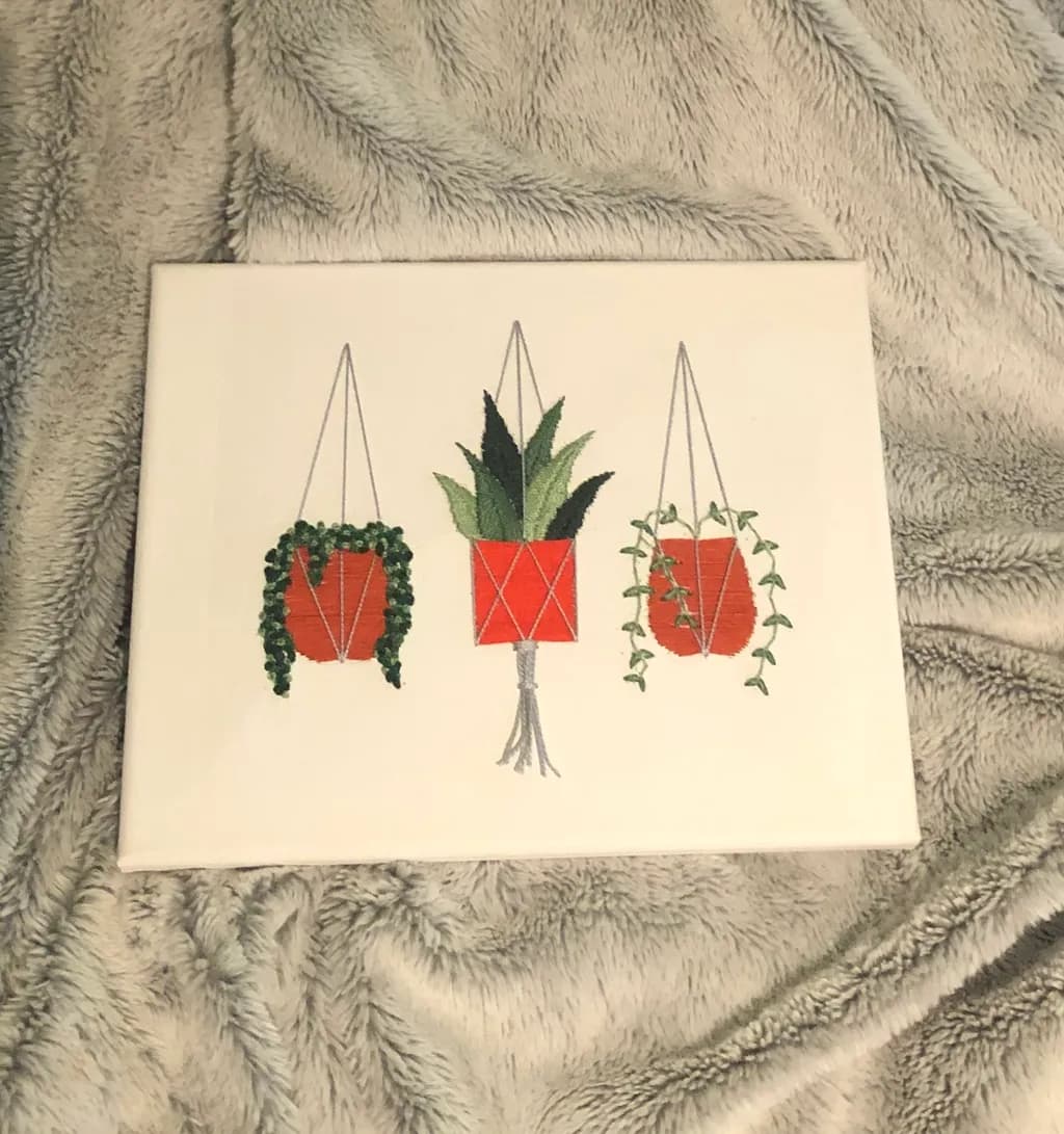 Hanging Greenery Embroidery