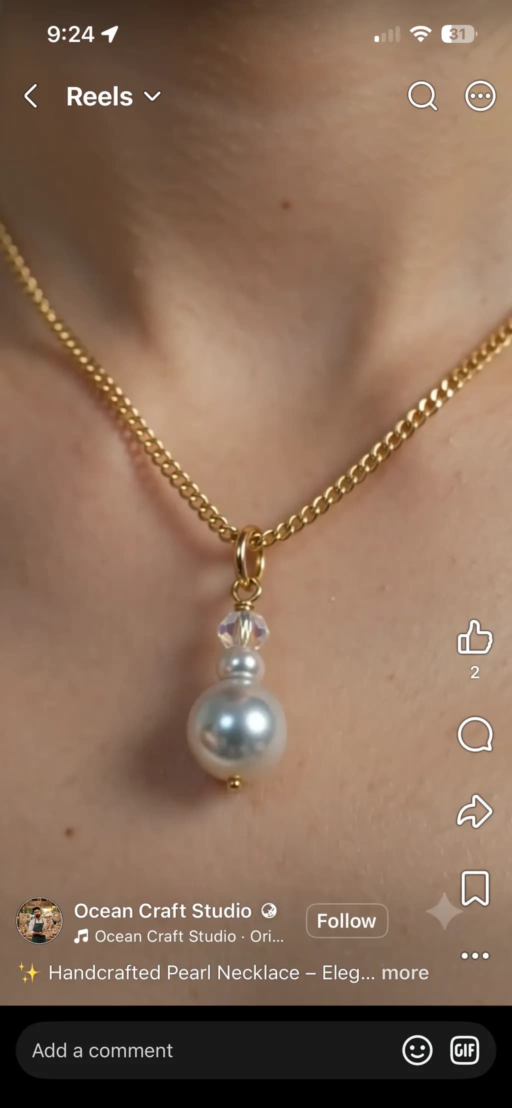 Pearl Pendant Necklace