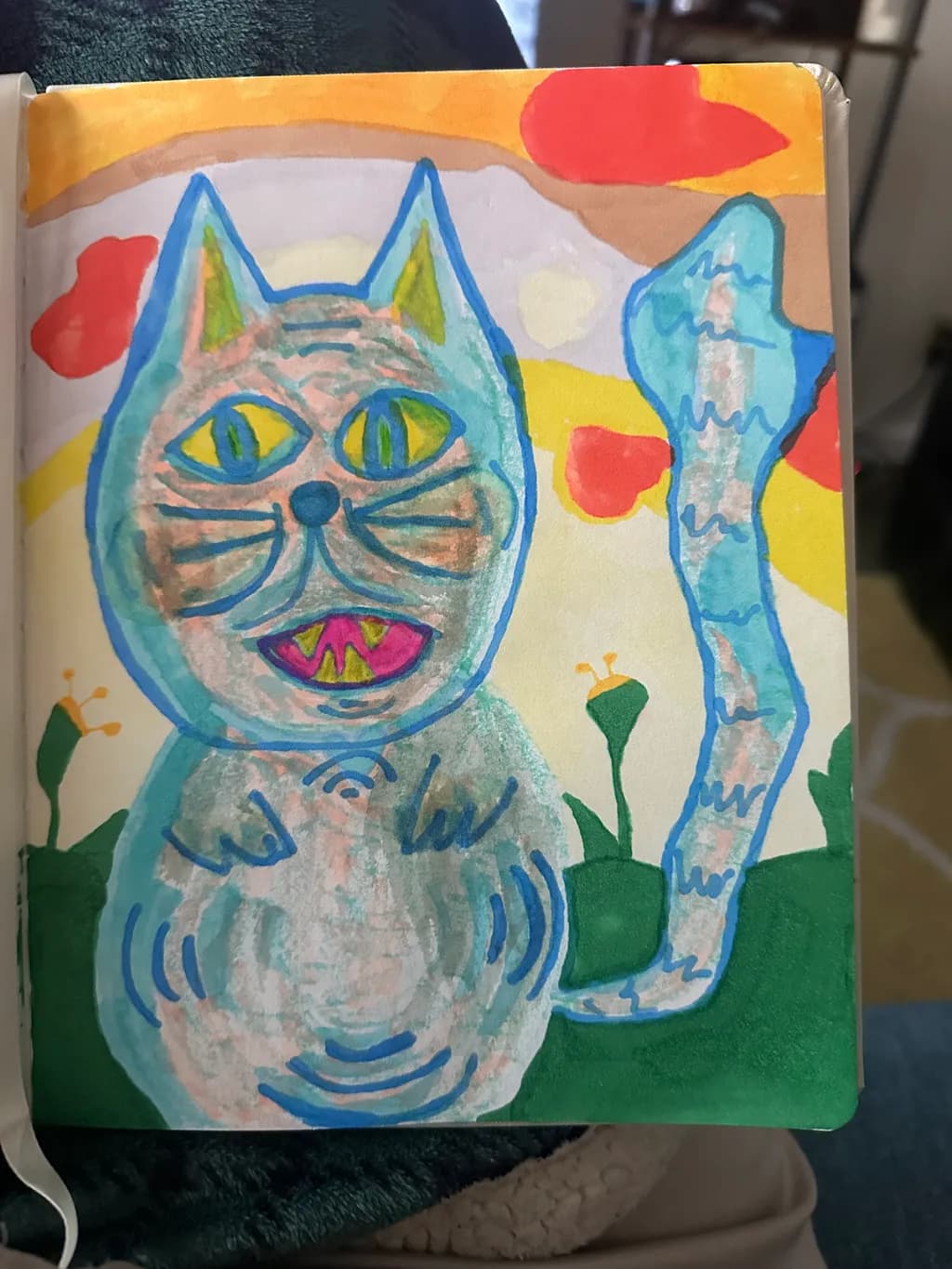 Colorful Cat Portrait