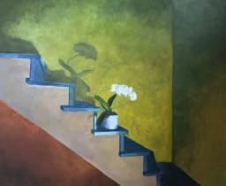Orchid on the Blue Steps