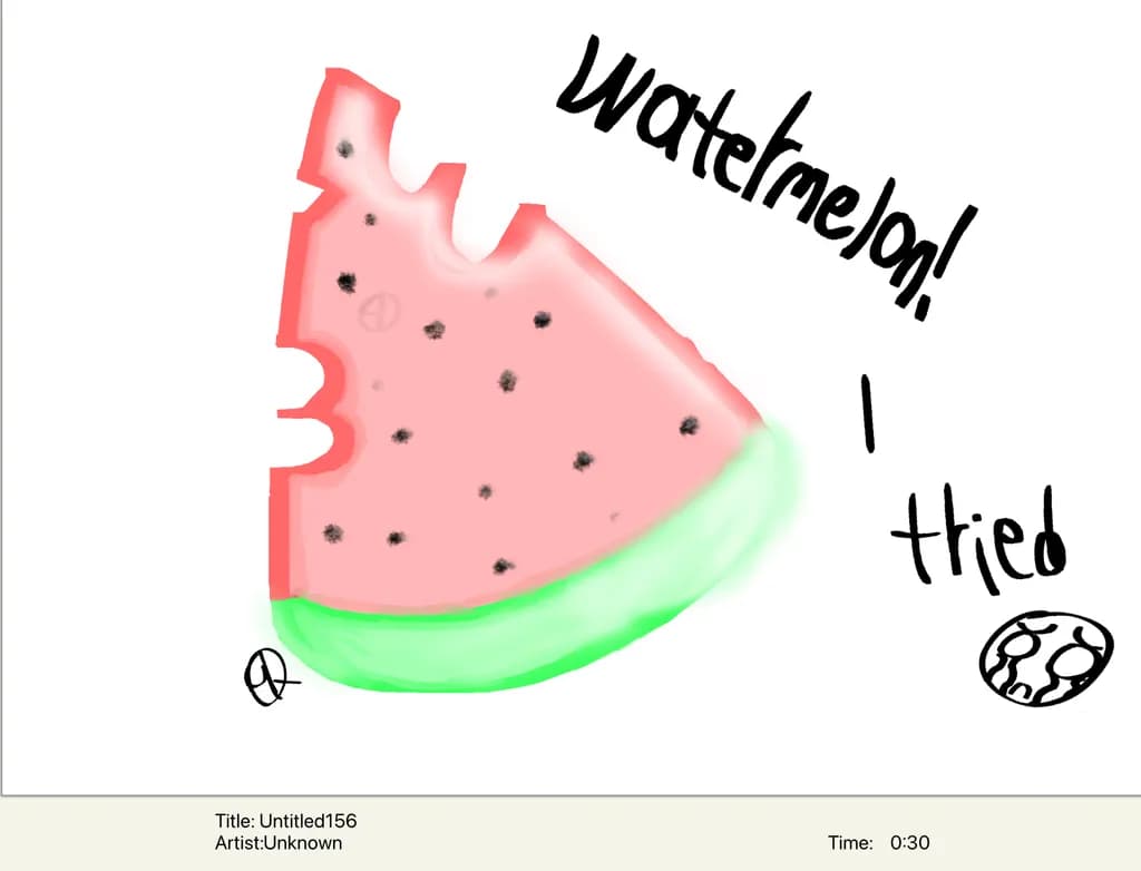 Bitten Watermelon Slice