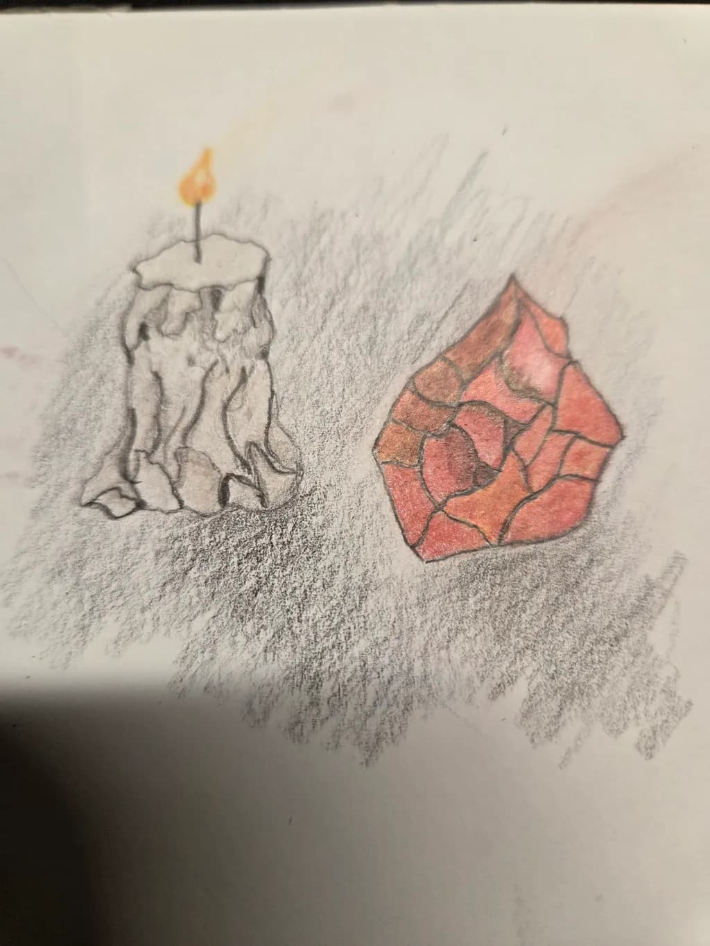 Candle and Gemstone