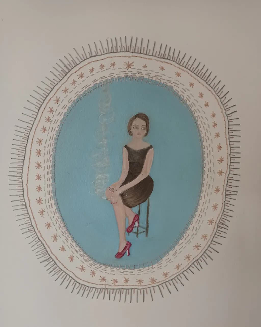 Seated Woman in Frame