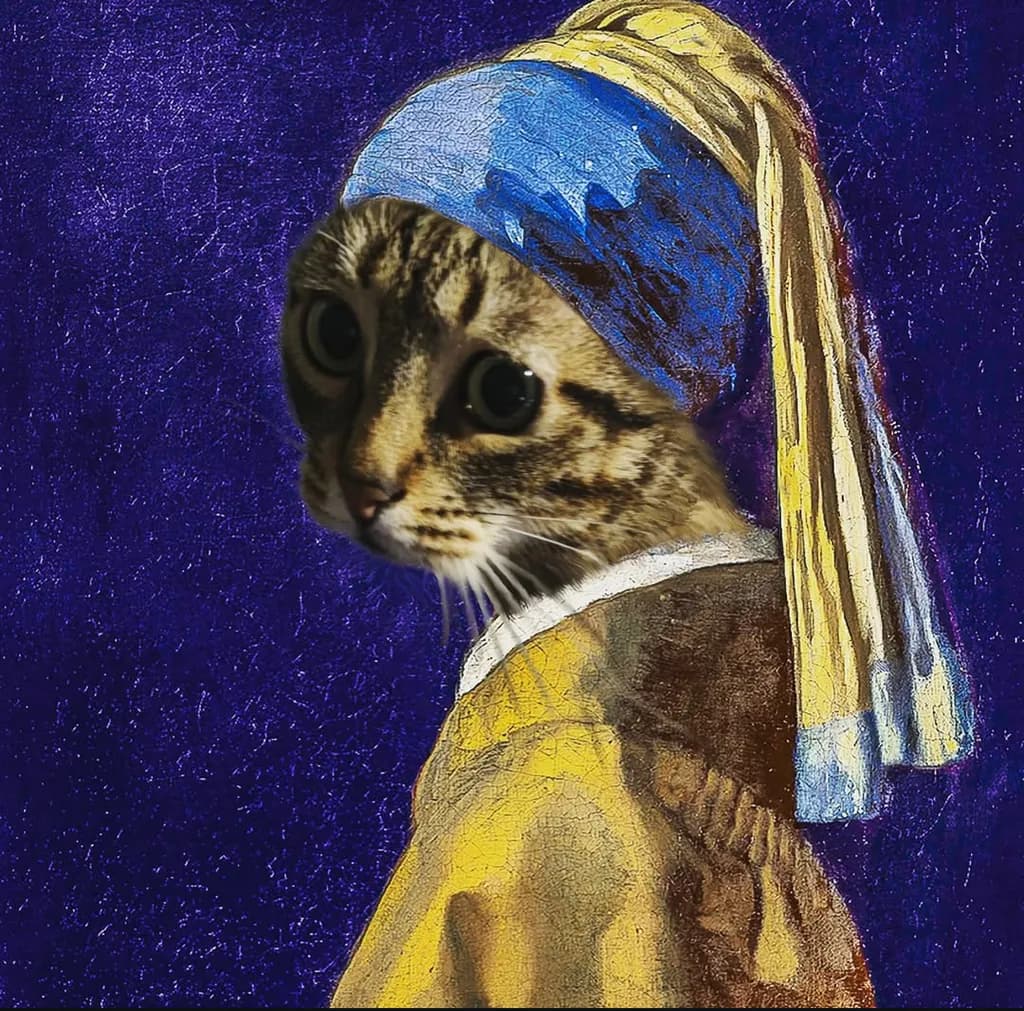 Cat in a Blue Turban