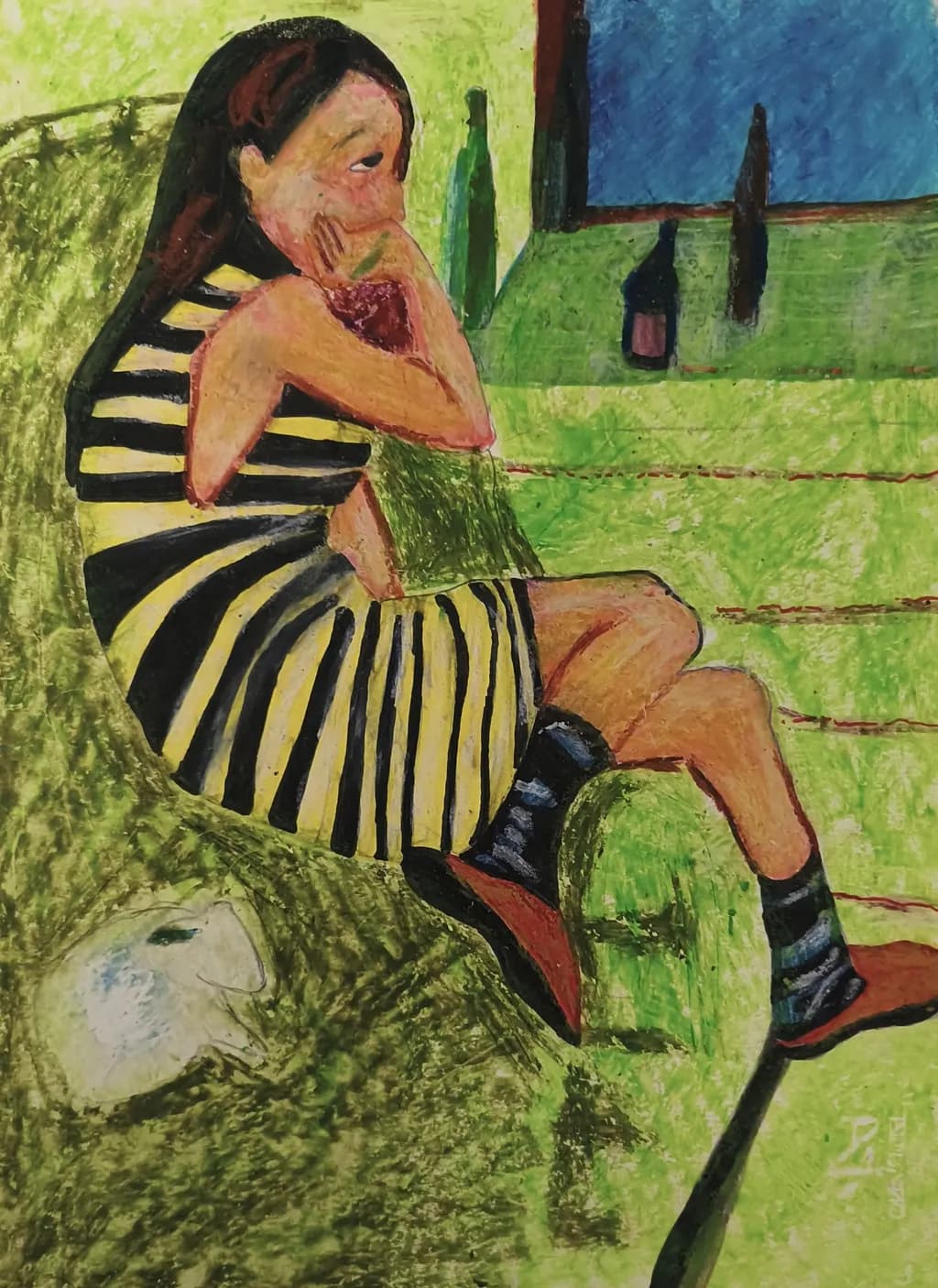 Contemplation in Stripes