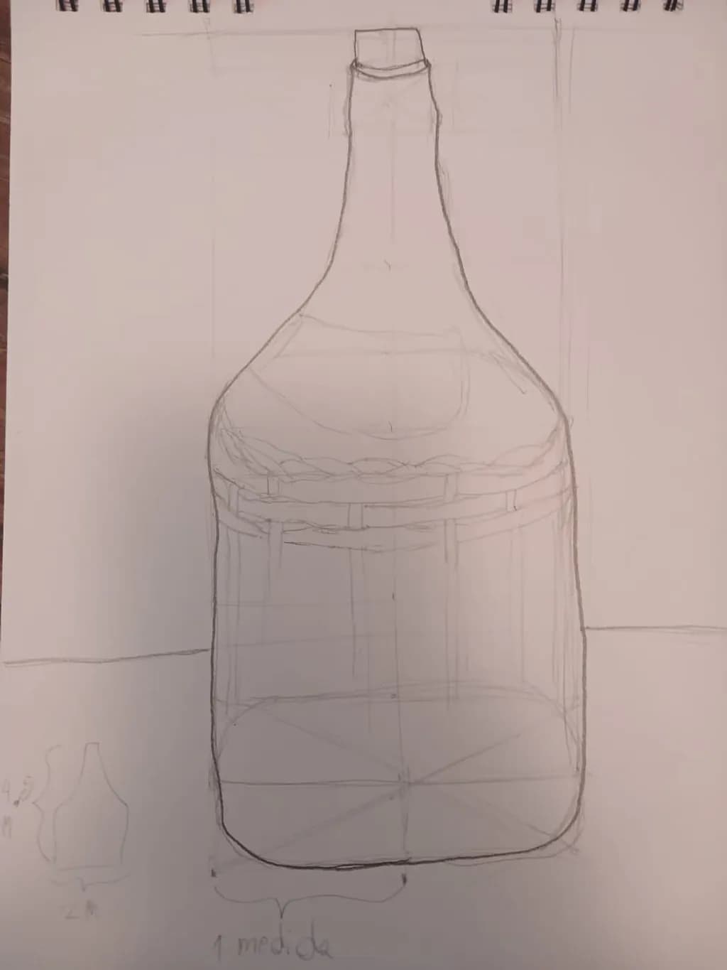 Botella en proporción rígida