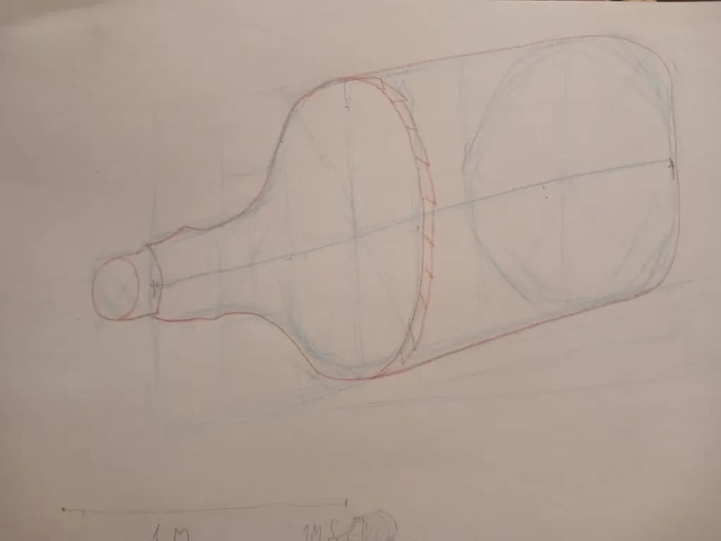 Estudio de Botella en Perspectiva