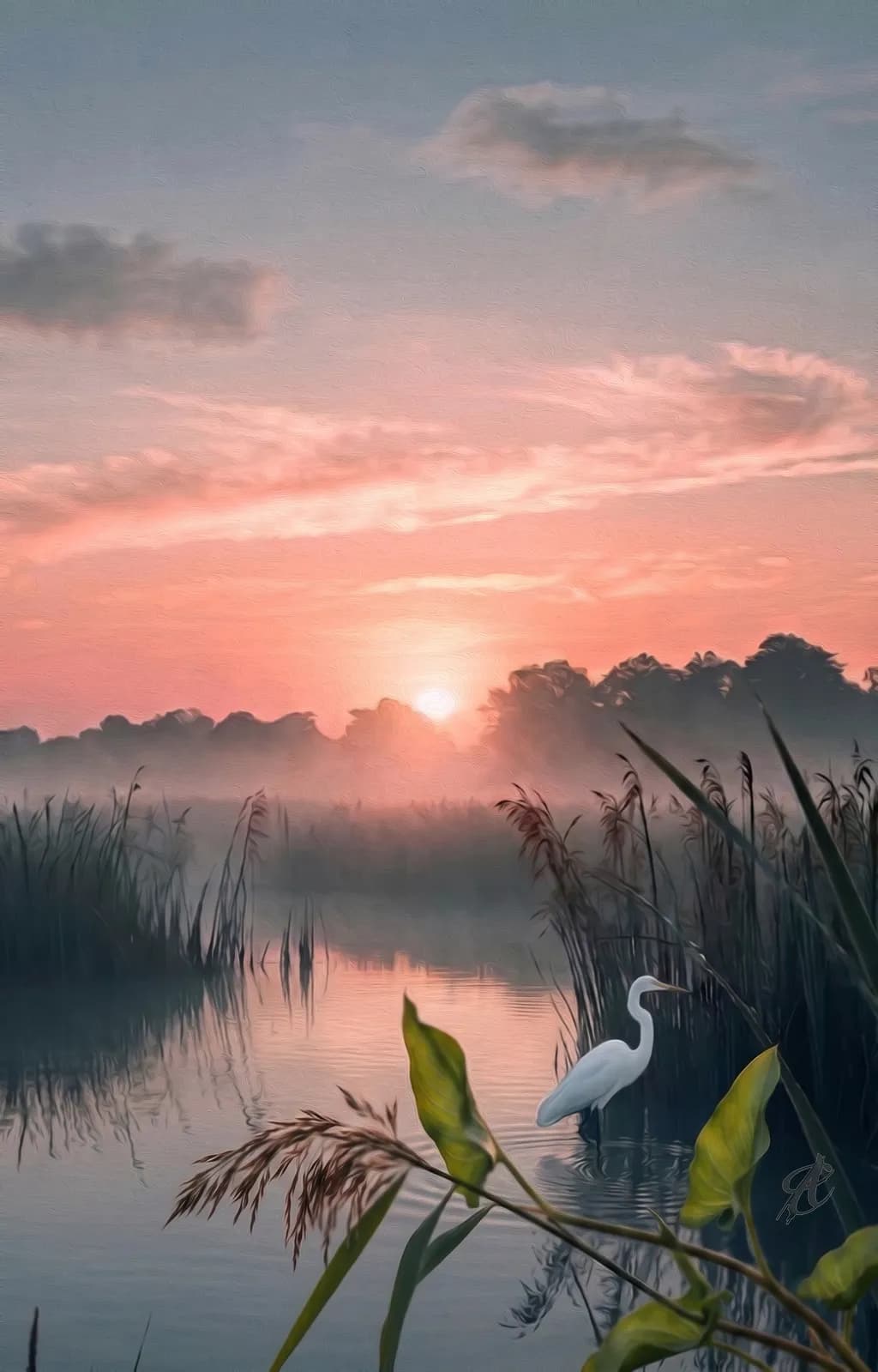 Dawn of the crane