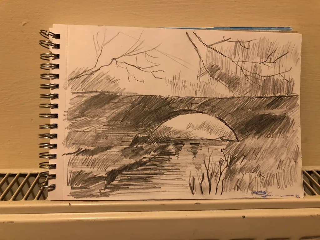 Monochrome Bridge Reflection