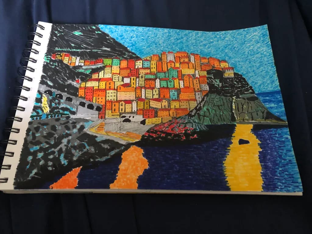 Colorful Coastline Village