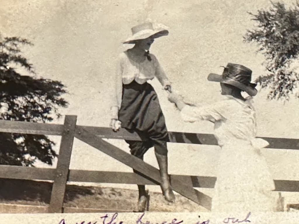 Vintage Friendship at the Fence
