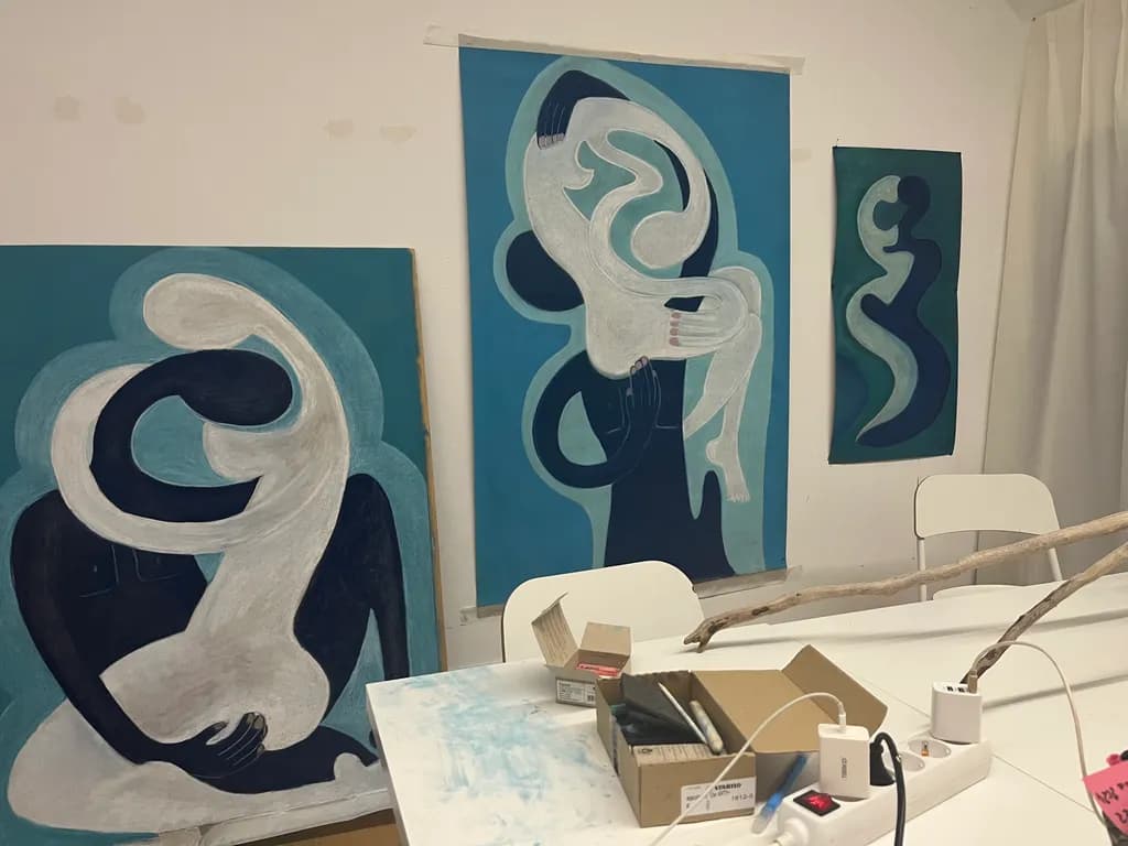 Embrace in Blue
