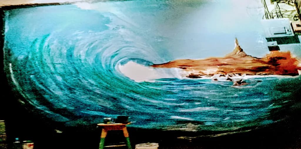 Ocean Wave Mural