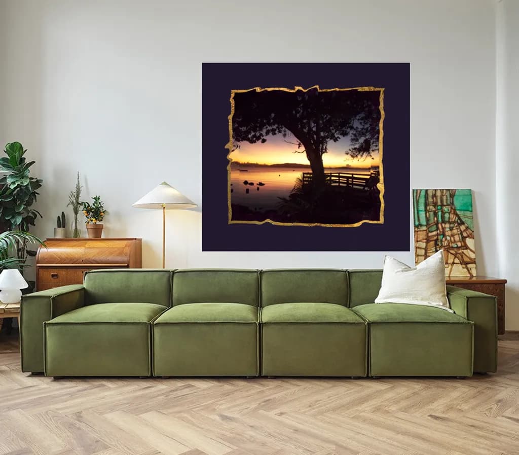Lakeside Dusk Reflection