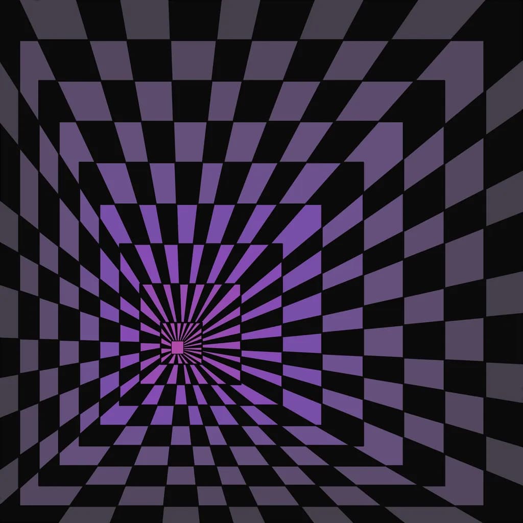 Depths of Purple-immersion in mysterious, pulsating infinity