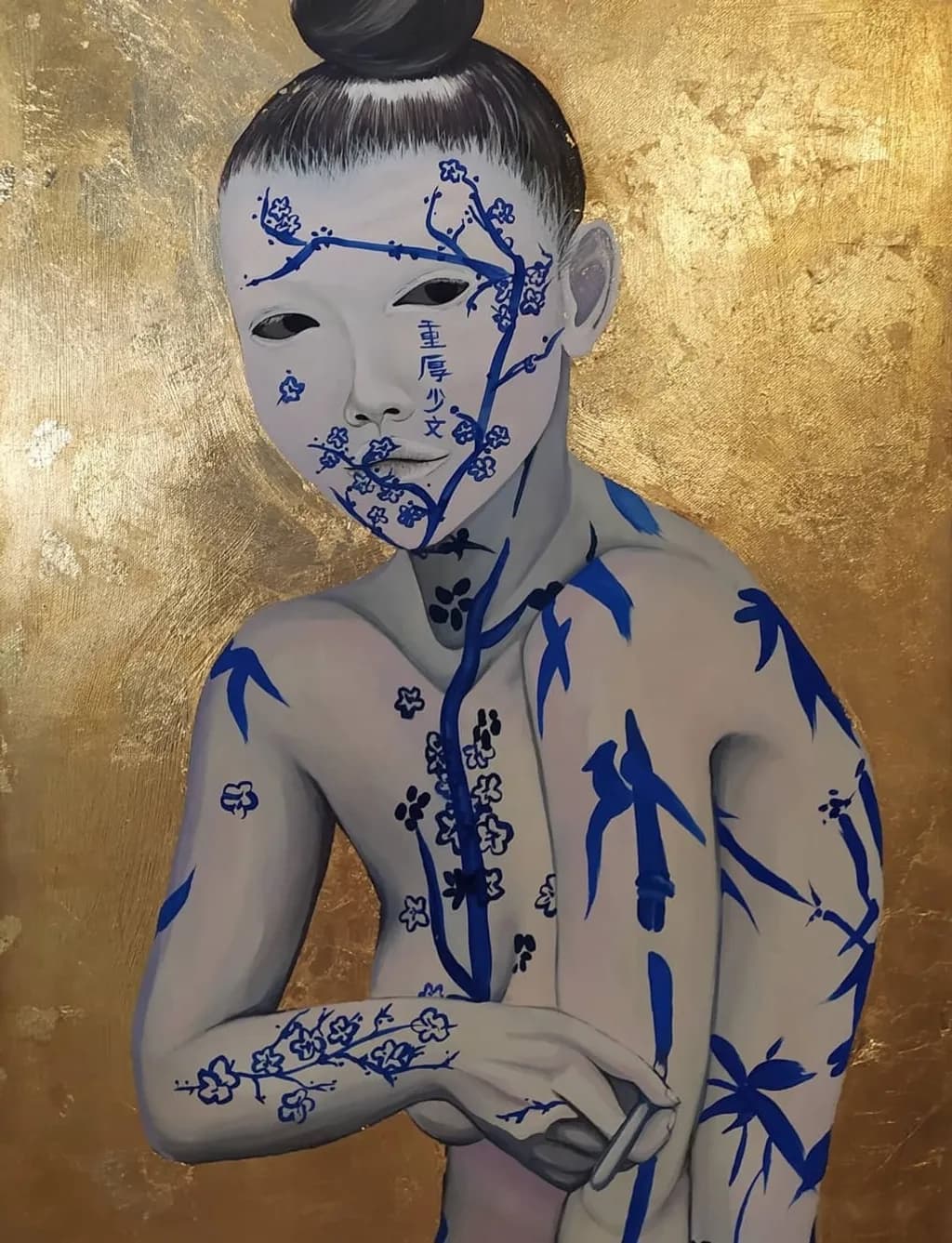 Blue Blossom Portrait