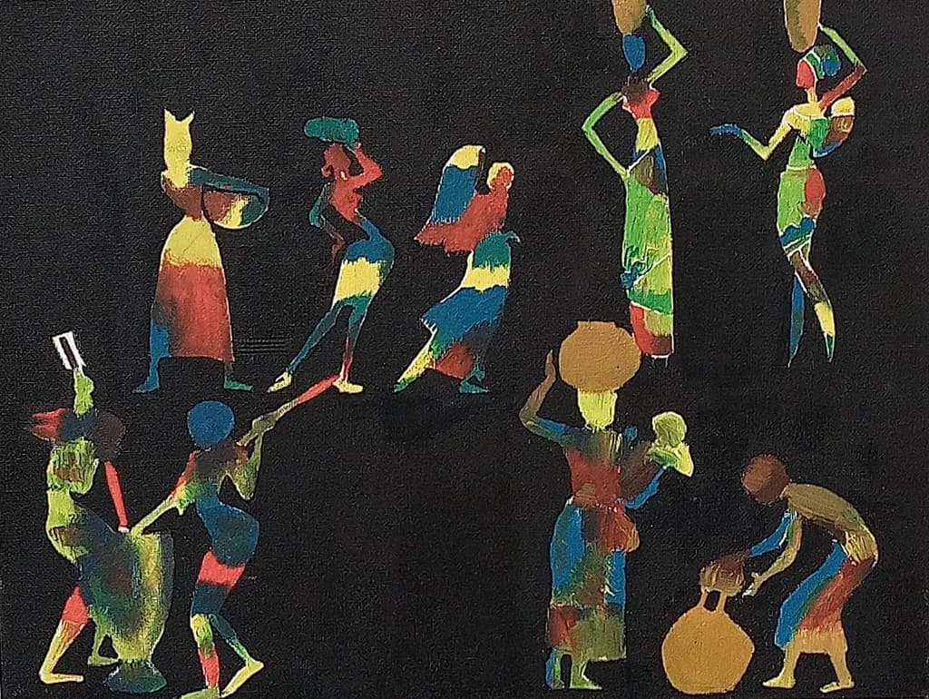Colorful Silhouettes Dance