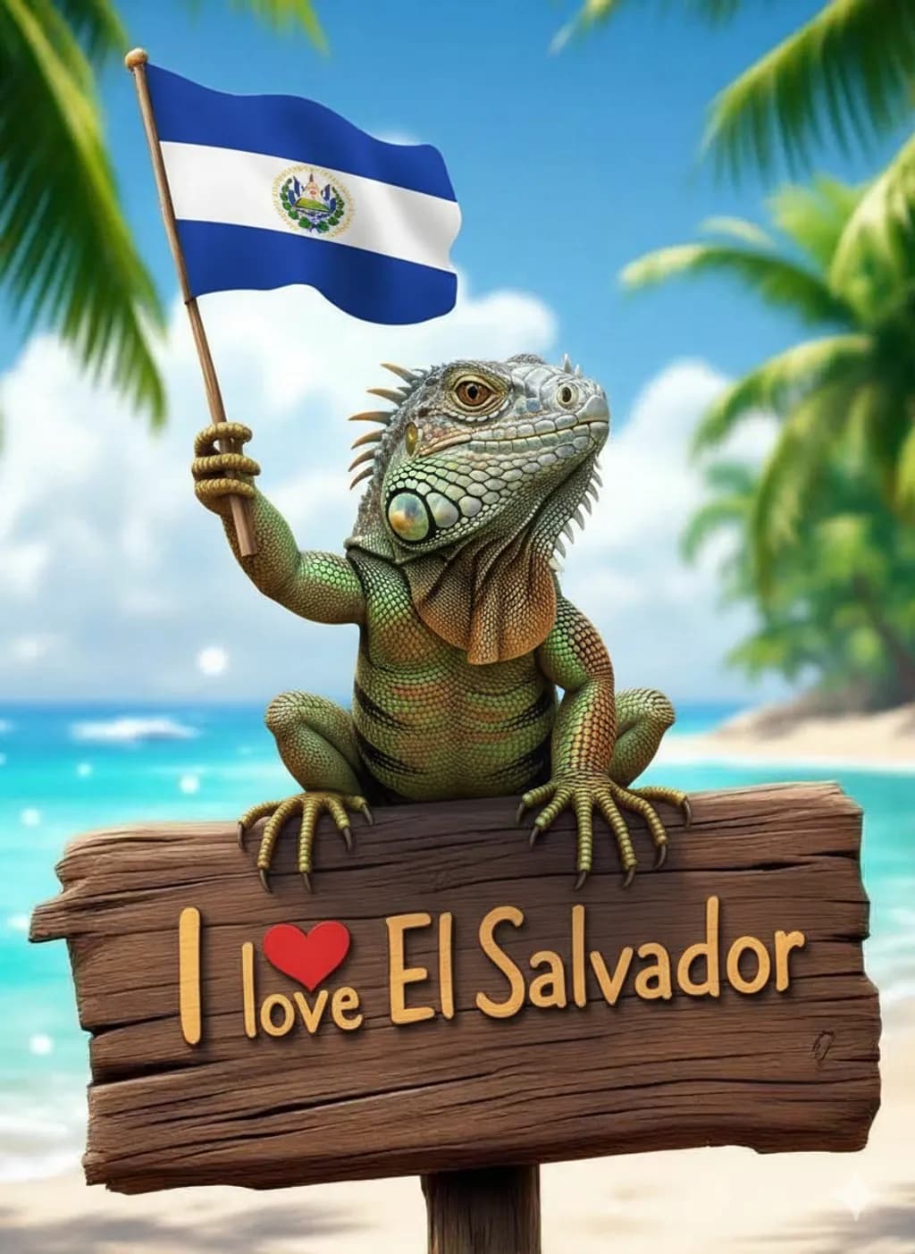 El Salvador Pride Iguana