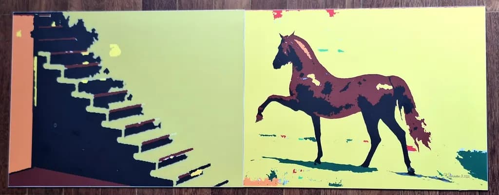 Shadowed Steps and Striding Horse