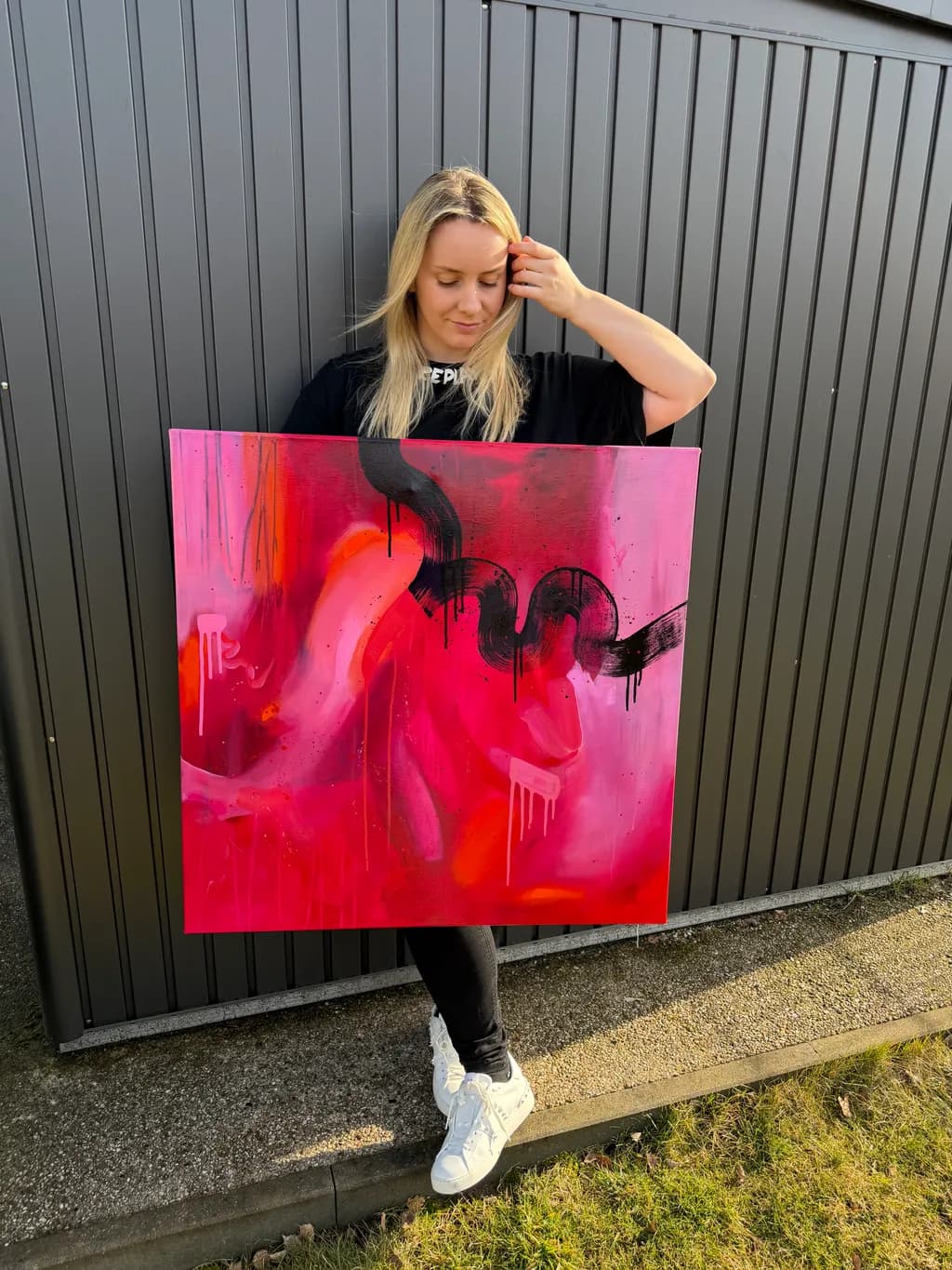 Abstract Red Flow
