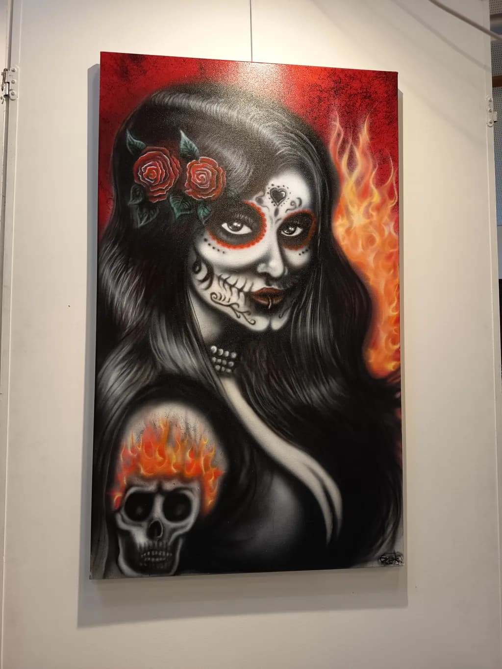 Flame-Kissed Skull Beauty