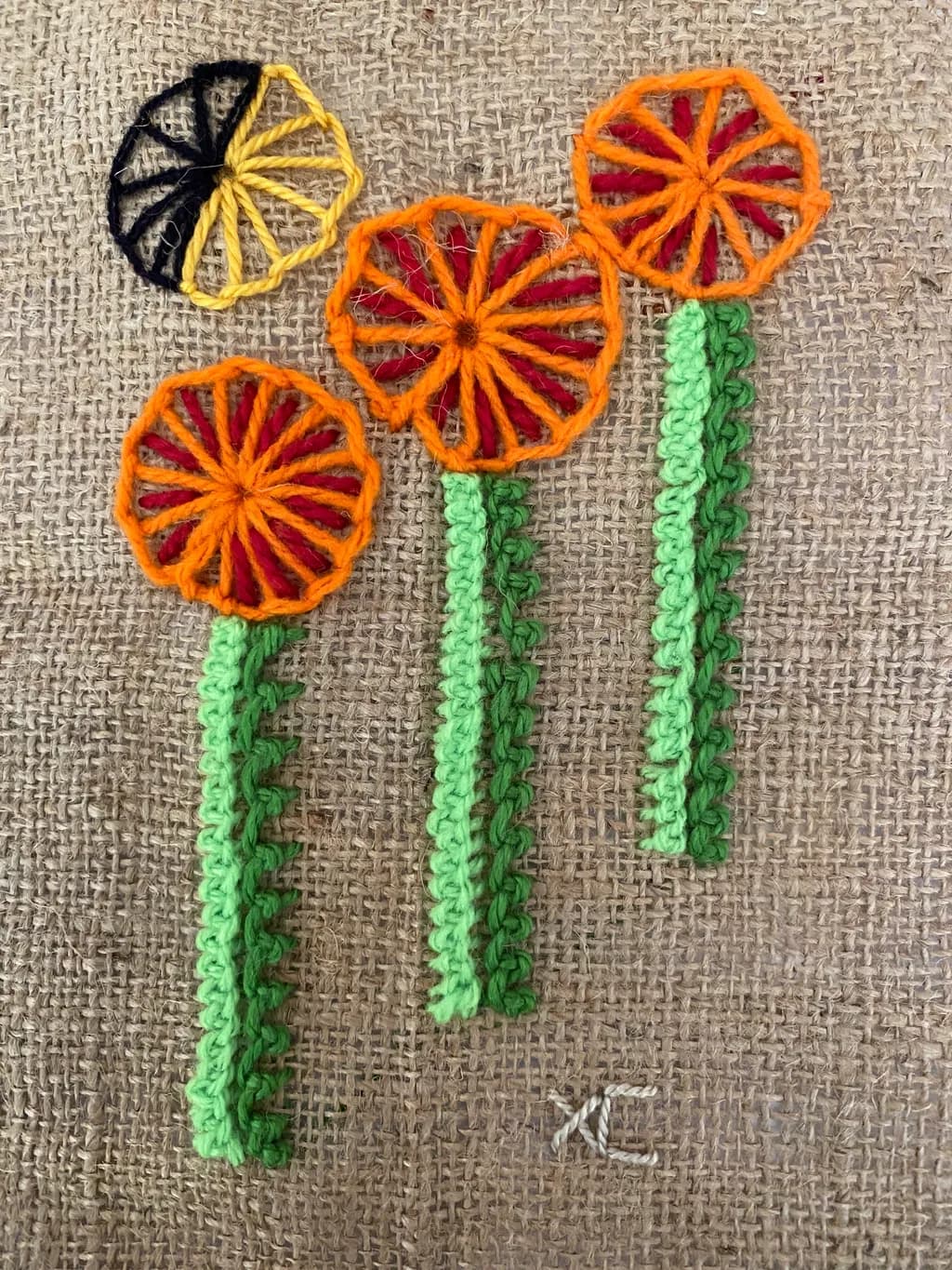 Colorful Floral Stitches