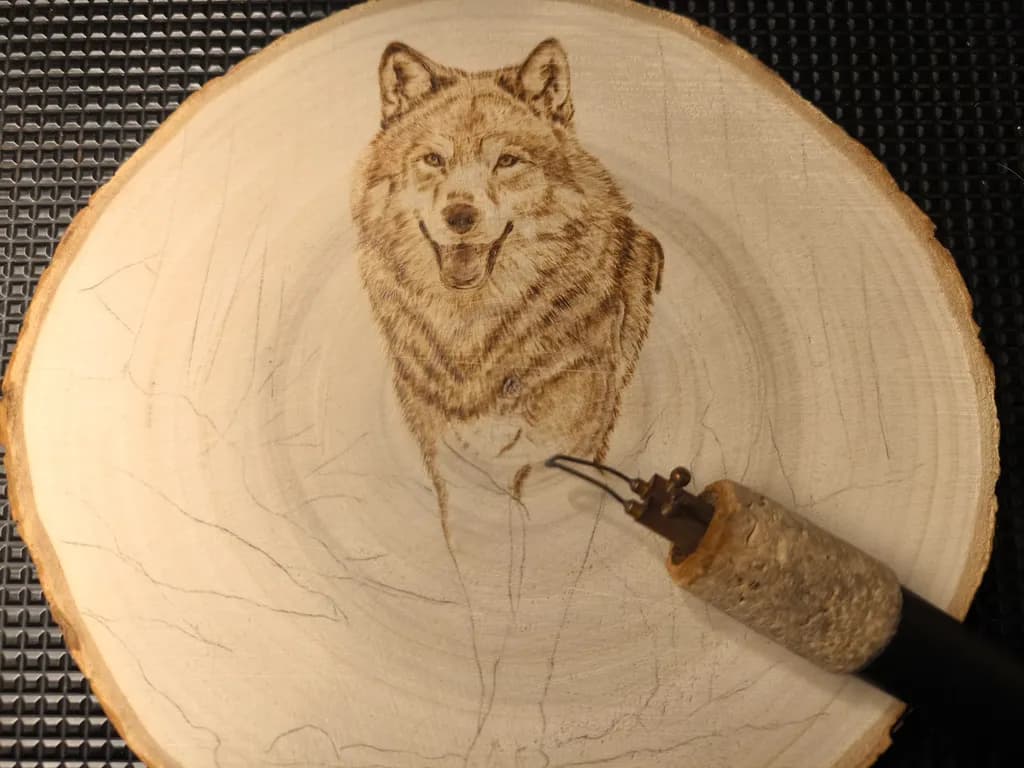 Wolf on Wood