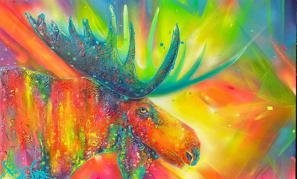 Colorful Moose Majesty