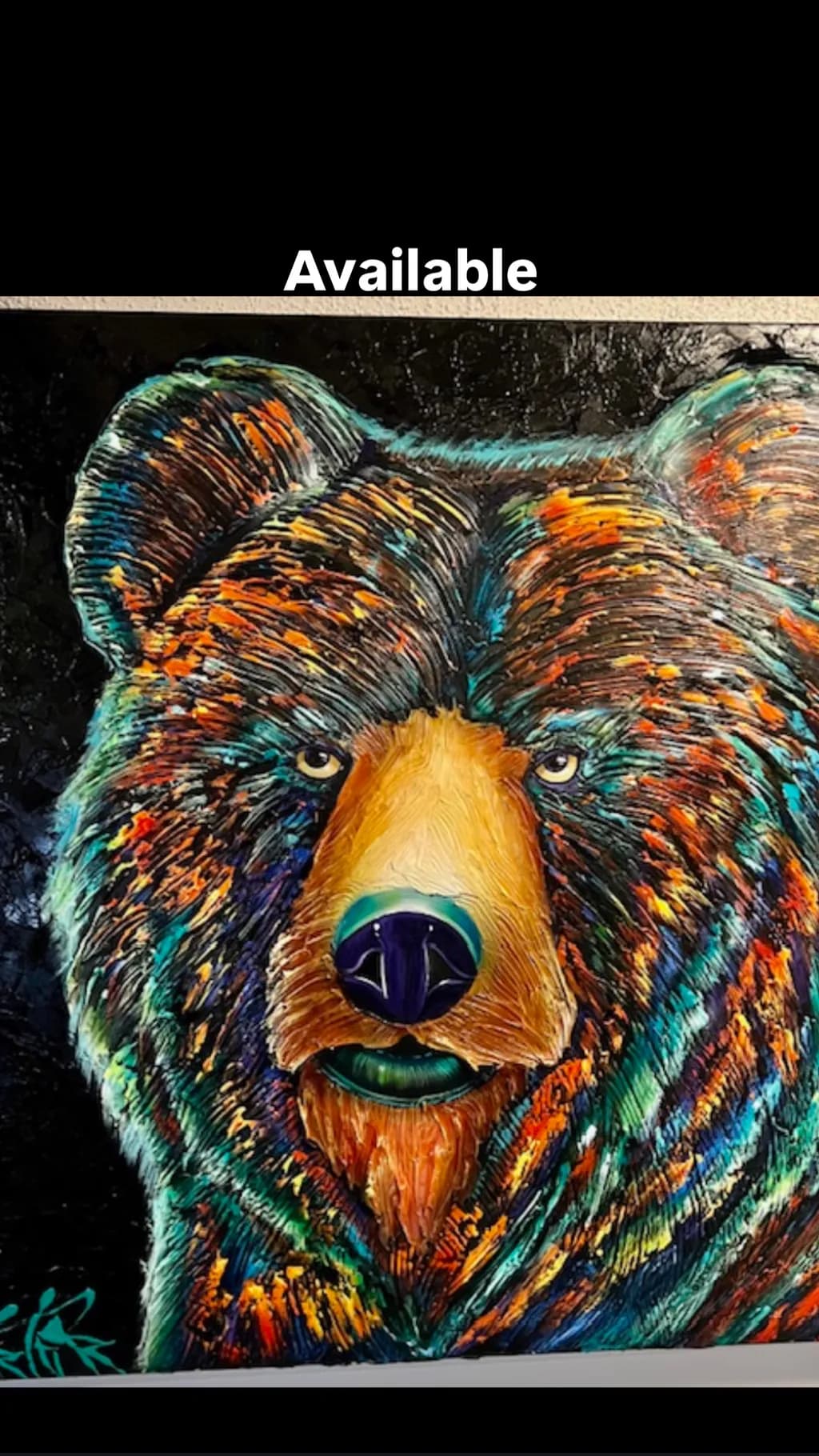Colorful Bear Portrait