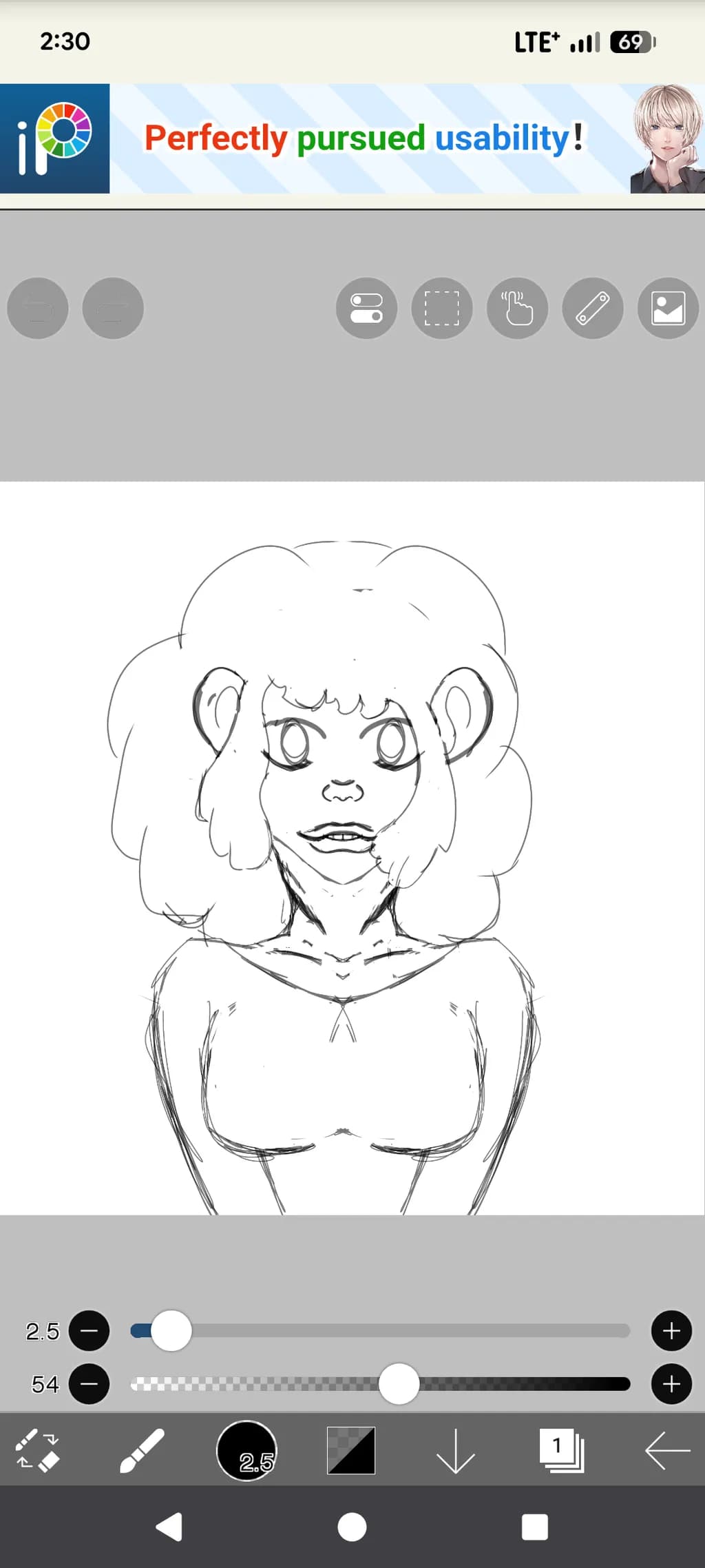 Curly Character Sketch