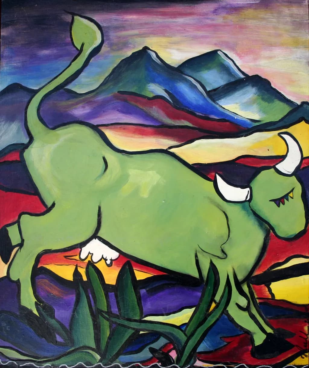 Dancing Green Cow