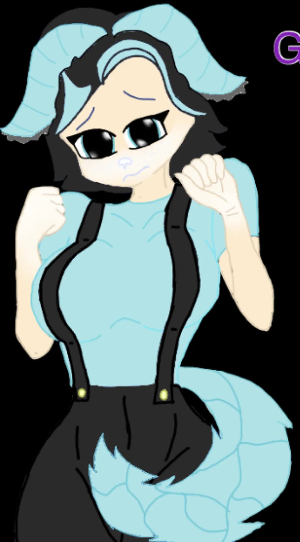Blue-Horned Character