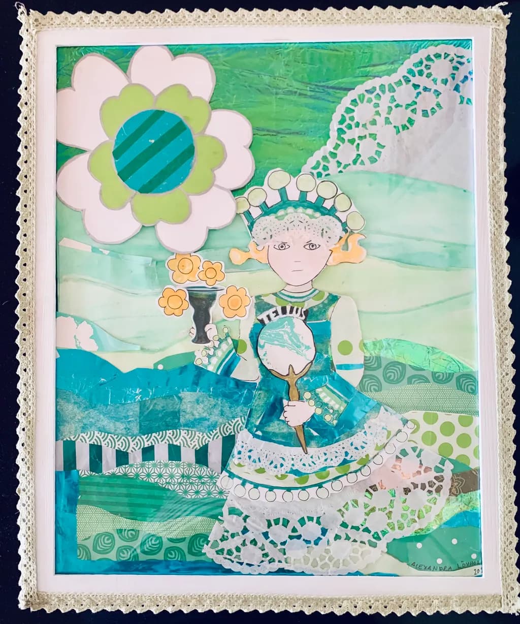 Floral Character Collage