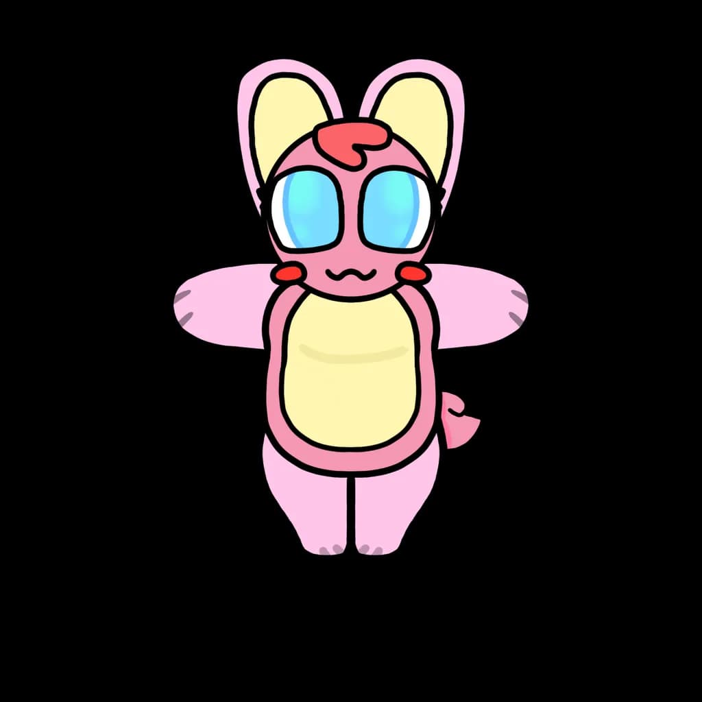 Playful Pink Character
