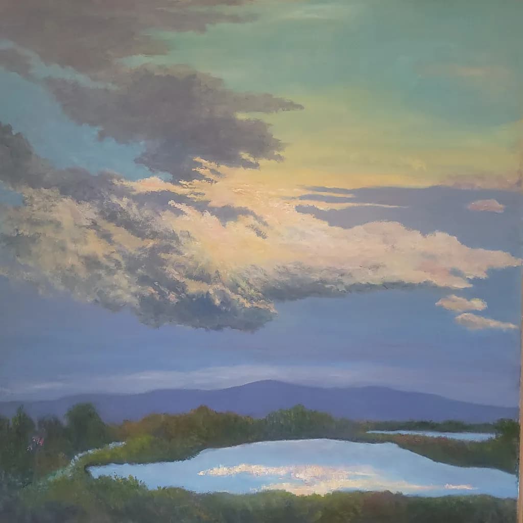Sunset Over Wetlands