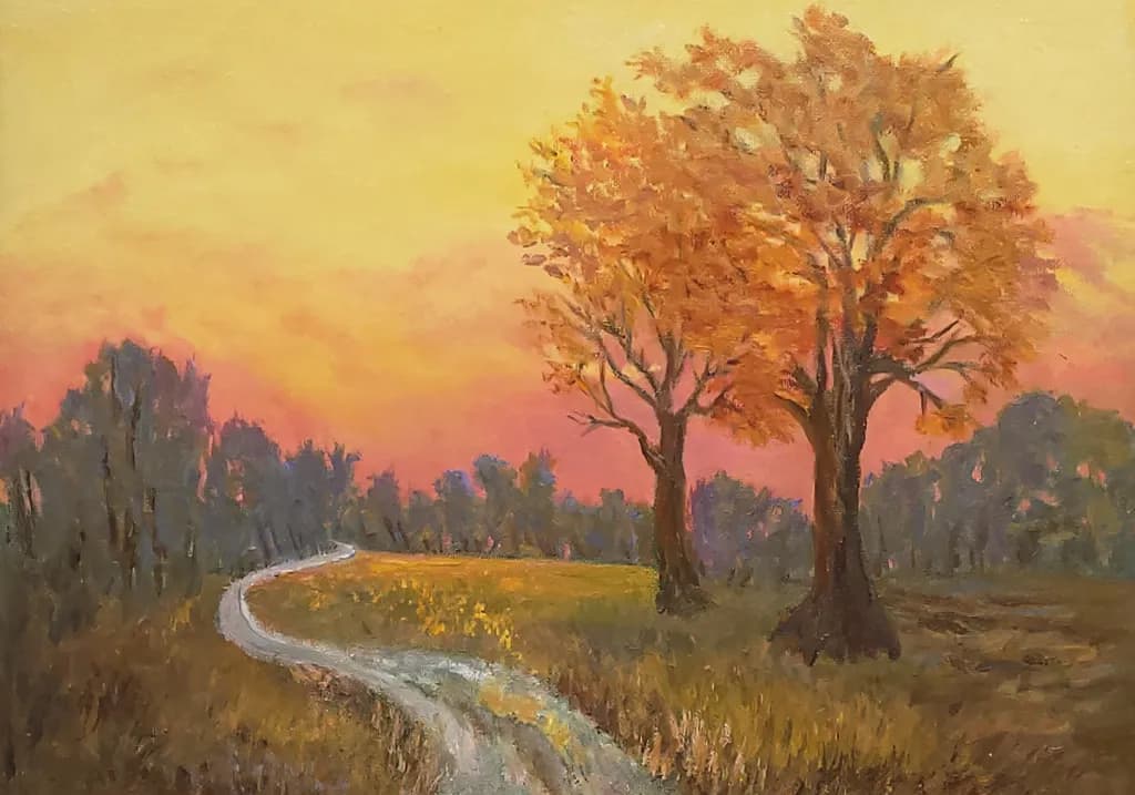 Autumn Path Trees