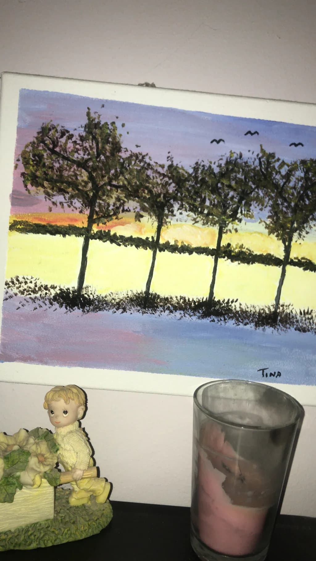 Pastel Sunset Silhouettes