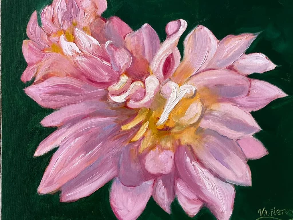 Layers of Quiet: a petite Dahlia study
