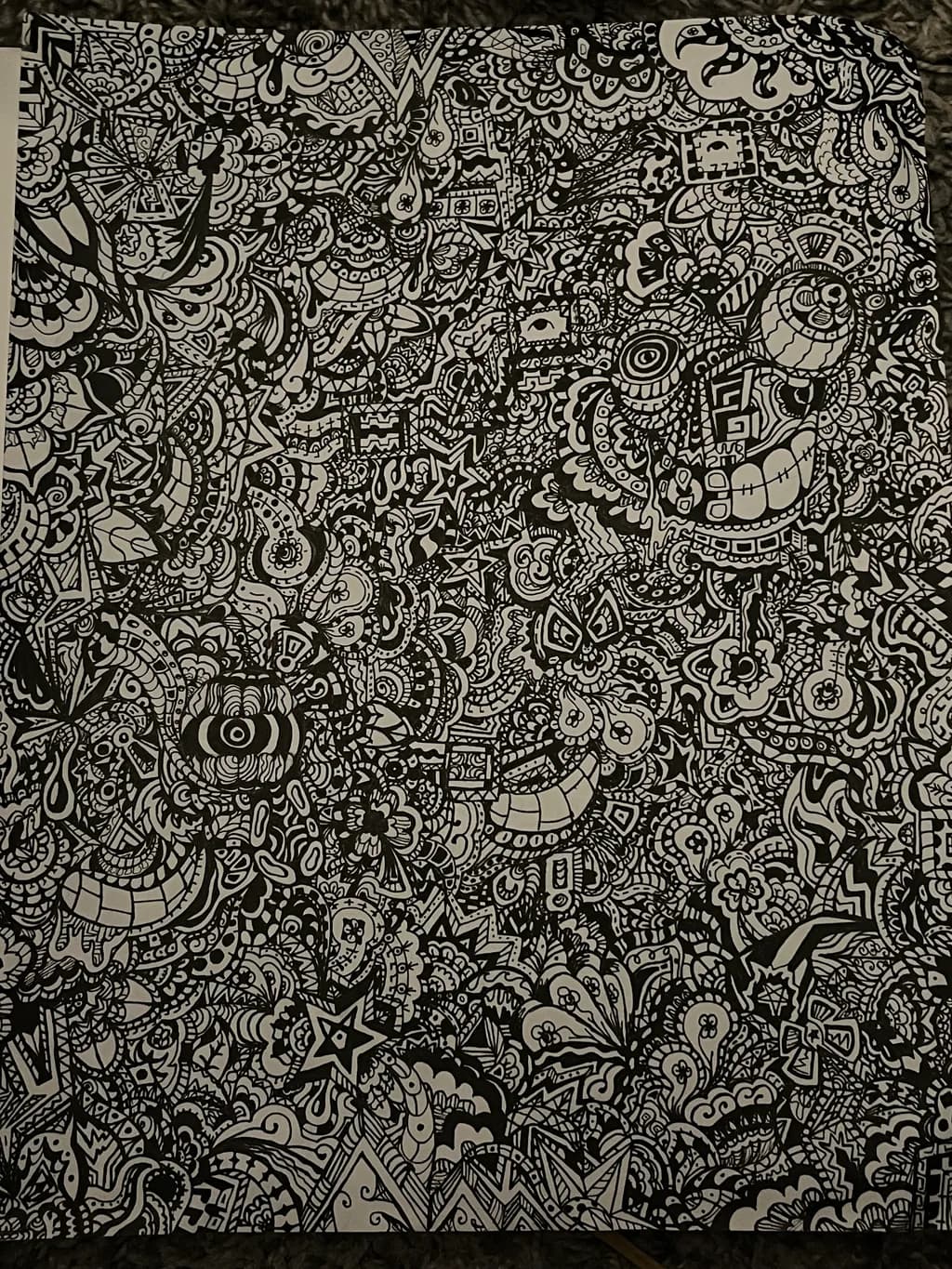 Intricate Monochrome Tapestry