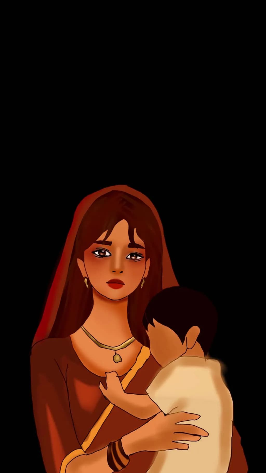 Mother and Child Embrace