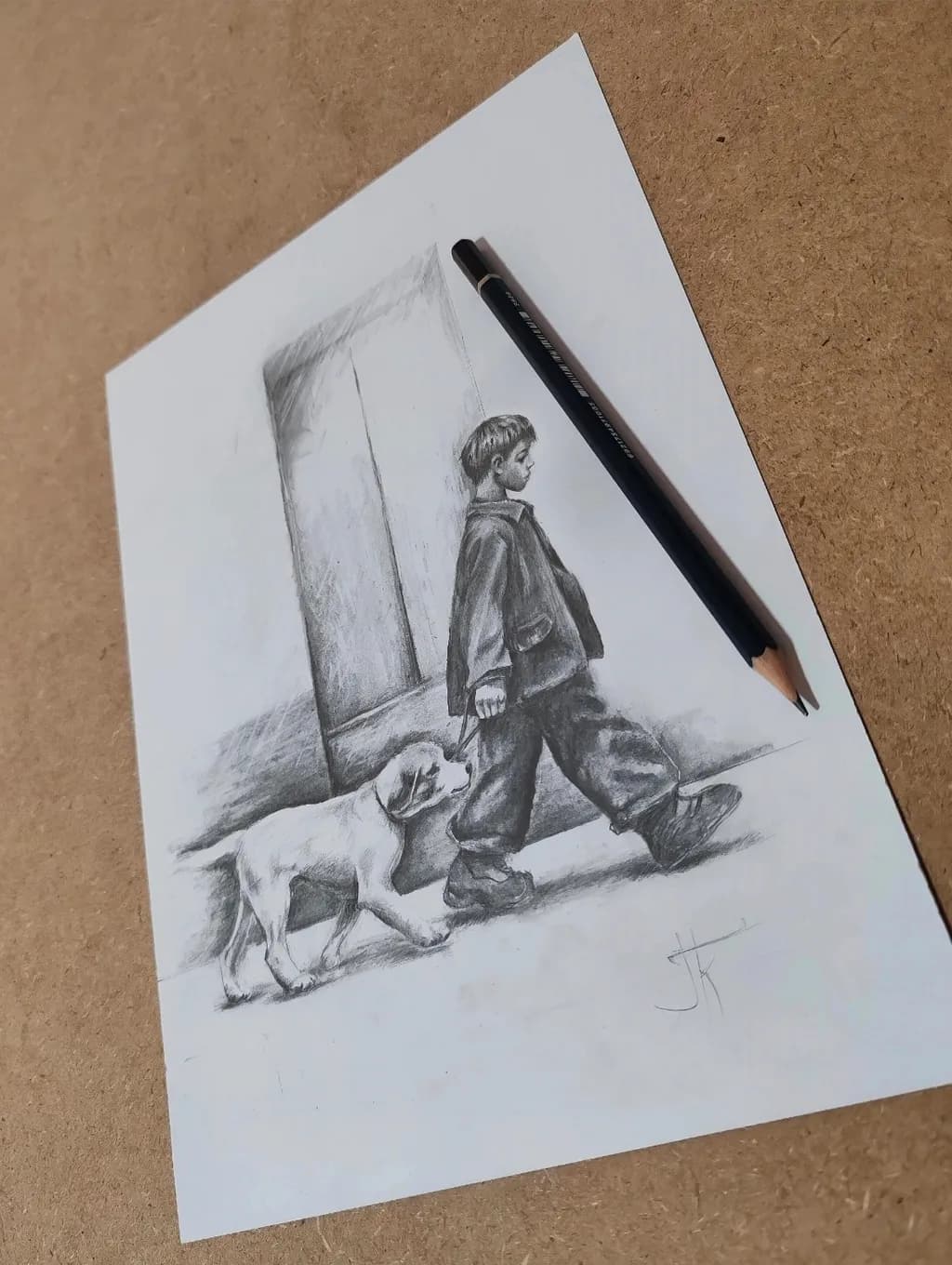 Boy and Dog Sketch