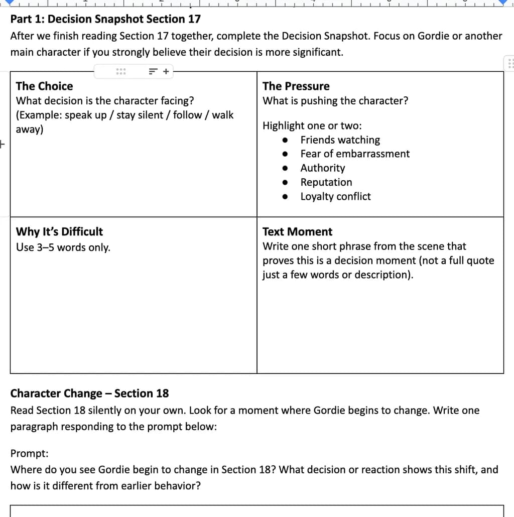 Decision Snapshot
