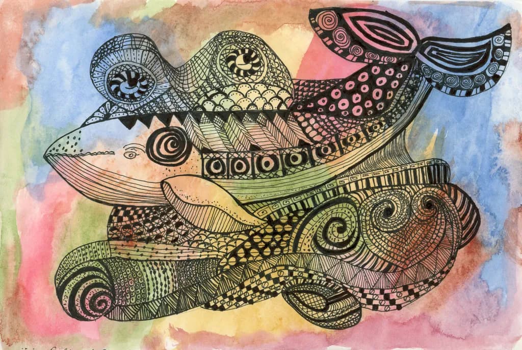 Whale & Squid Color