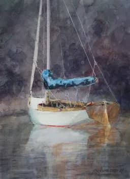Moody Harbor Sailboat
