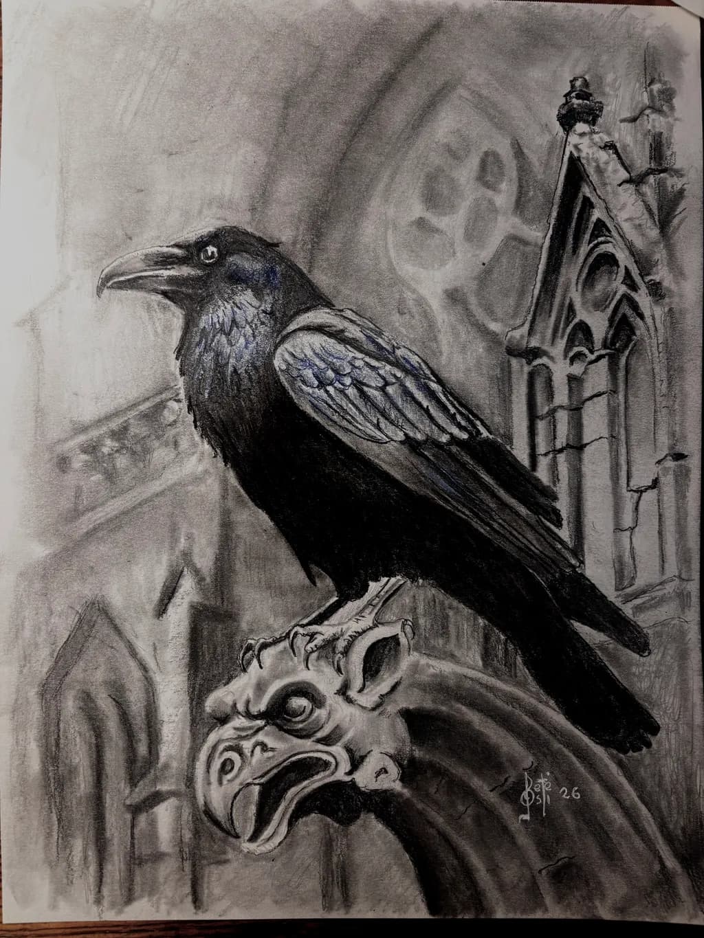 Raven on Gargoyle
