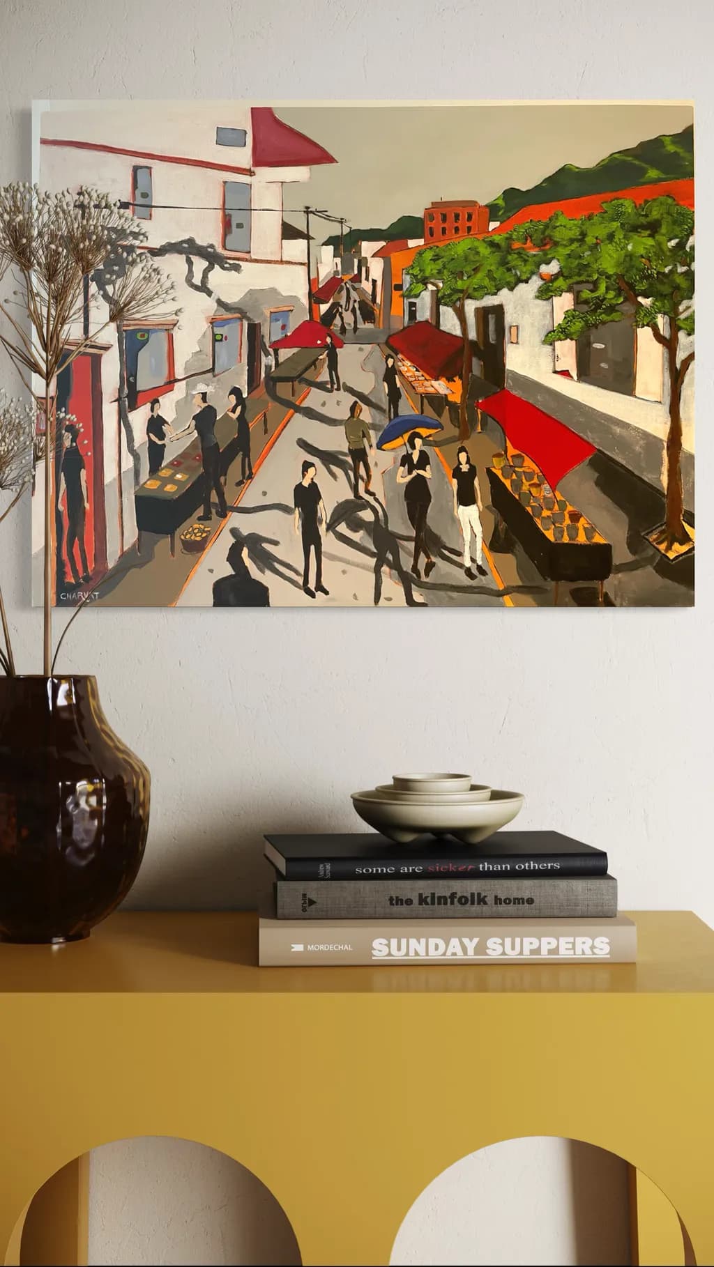 Urban Umbrella Scene