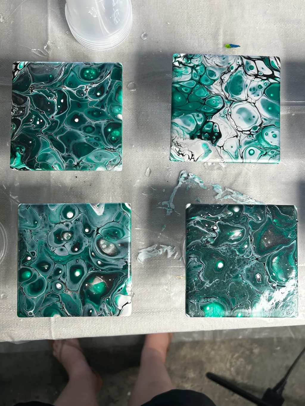 Green Marble Swirls