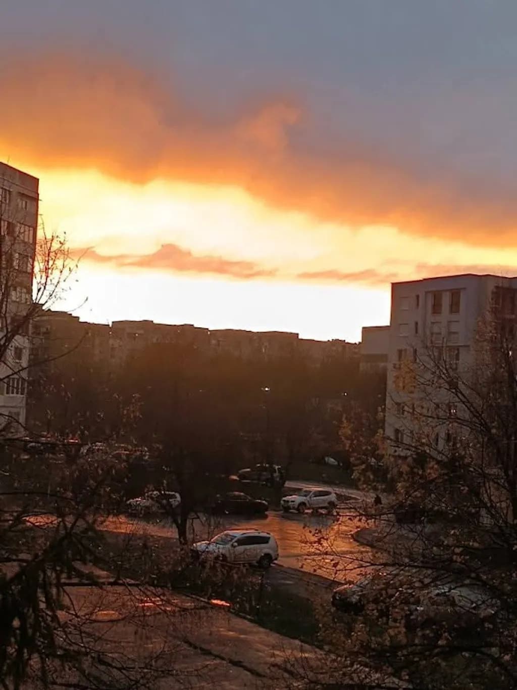 Urban Sunset Reflection