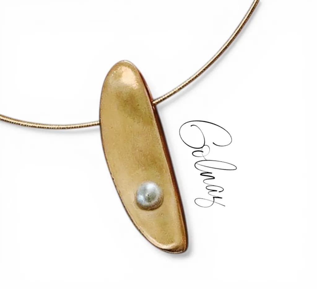 Golden Pearl Pendant