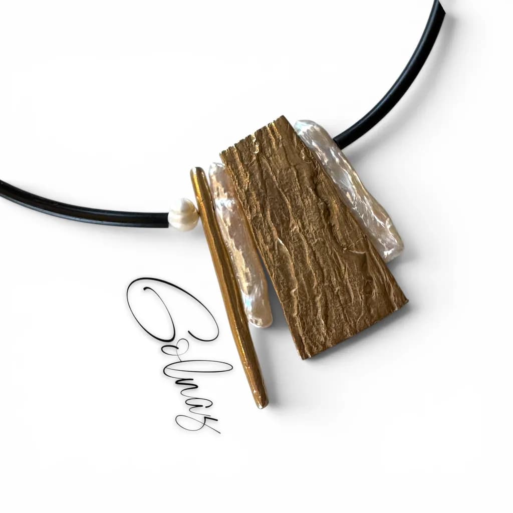 Textured Bronze Pendant